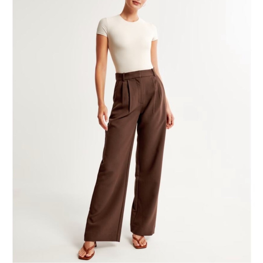 Abercrombie and fitch sloane tailored pants brown